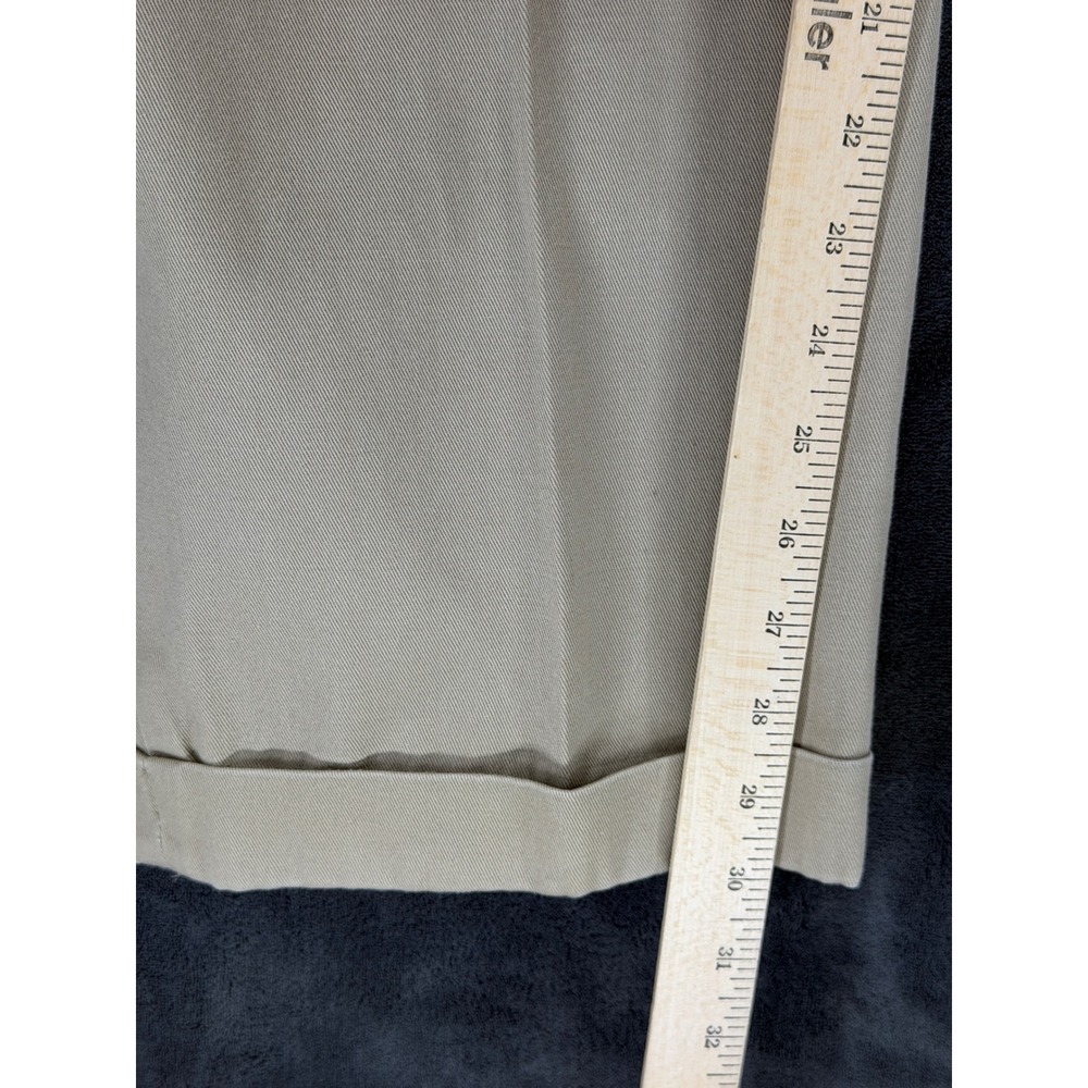 Bills Khakis M1 Pleated Trousers Mens 35 Khaki Tan Cotton Made in USA Cuffed - Picture 6 of 15